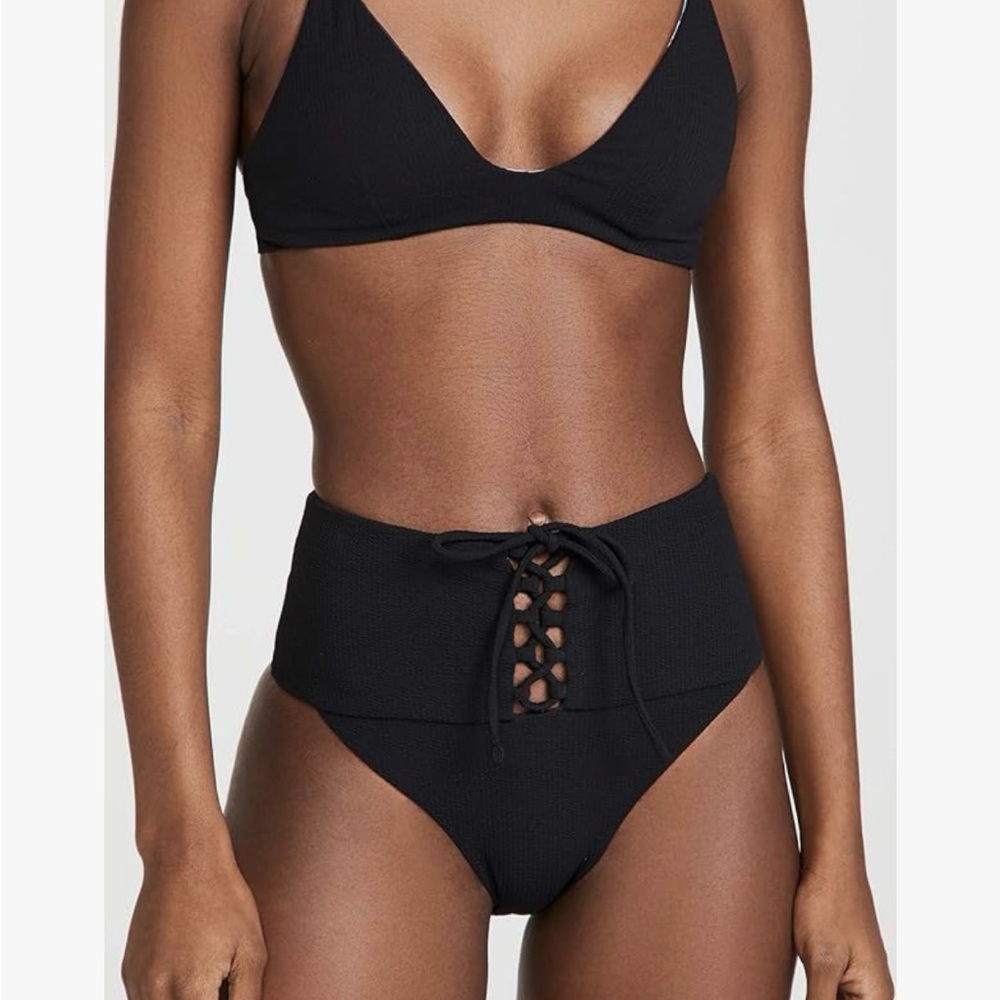 Maaji Women's Standard Ebony Black Sushi Top and Bottom (reversible)